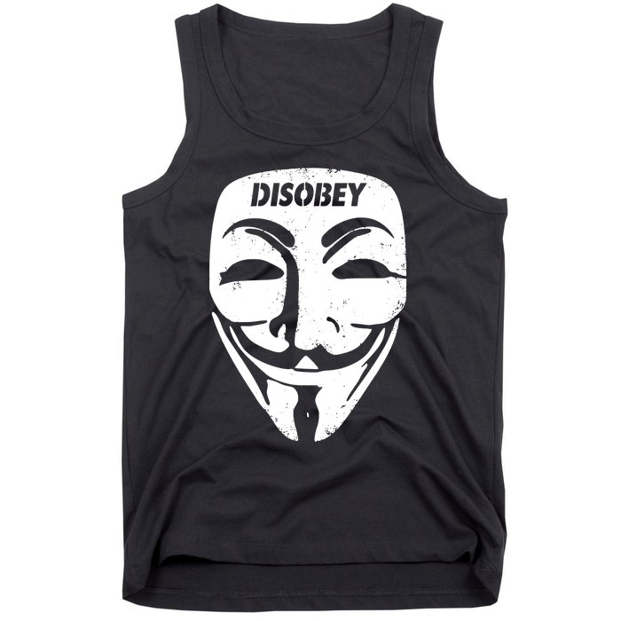 Guy Fawkes Mask Disobey Tank Top