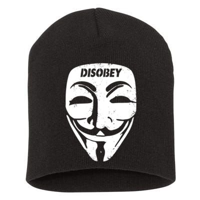 Guy Fawkes Mask Disobey Short Acrylic Beanie