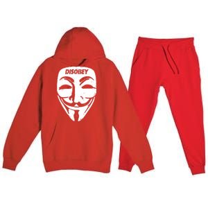 Guy Fawkes Mask Disobey Premium Hooded Sweatsuit Set