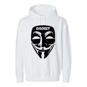 Guy Fawkes Mask Disobey Garment-Dyed Fleece Hoodie