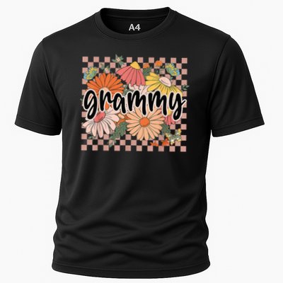 Grammy Floral Mother'S Day Wildflower Girl Checkered Performance Shirt