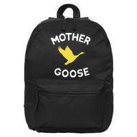 Gift For Mother Cute Funny Mother Goose 16 in Basic Backpack