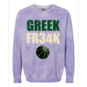 GREEK FR34K Milwaukee Wisconsin Basketball Championship Colorblast Crewneck Sweatshirt