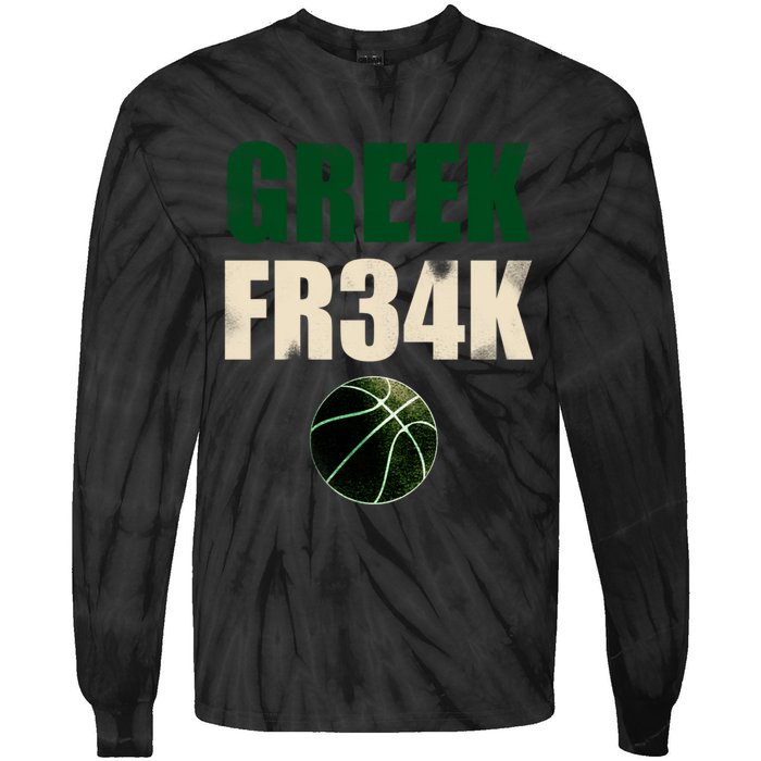 GREEK FR34K Milwaukee Wisconsin Basketball Championship Tie-Dye Long Sleeve Shirt