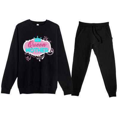 Gift For Mom Queen Mother Funny Mothers Day Mama Momma Mommy Premium Crewneck Sweatsuit Set