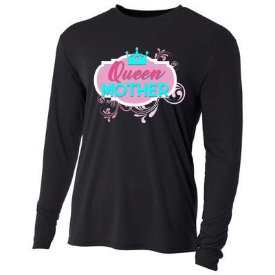 Gift For Mom Queen Mother Funny Mothers Day Mama Momma Mommy Cooling Performance Long Sleeve Crew