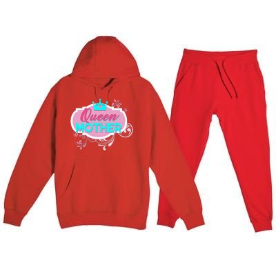 Gift For Mom Queen Mother Funny Mothers Day Mama Momma Mommy Premium Hooded Sweatsuit Set