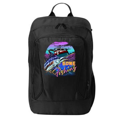 Gone Fishing Marlin Boat City Backpack