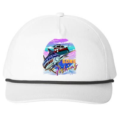 Gone Fishing Marlin Boat Snapback Five-Panel Rope Hat