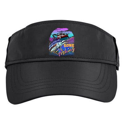 Gone Fishing Marlin Boat Adult Drive Performance Visor