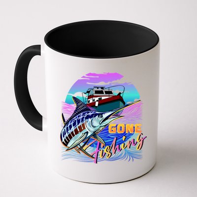 Gone Fishing Marlin Boat Mug