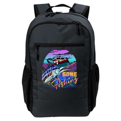 Gone Fishing Marlin Boat Daily Commute Backpack