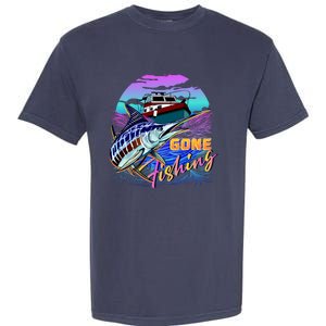 Gone Fishing Marlin Boat Garment-Dyed Heavyweight T-Shirt