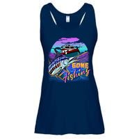 Gone Fishing Marlin Boat Ladies Essential Flowy Tank