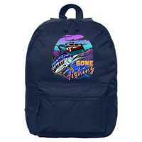 Gone Fishing Marlin Boat 16 in Basic Backpack