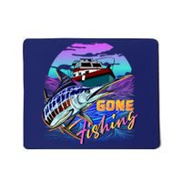 Gone Fishing Marlin Boat Mousepad