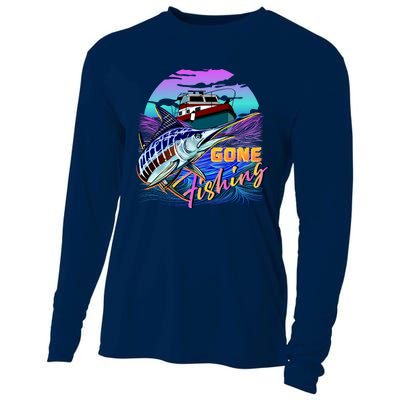 Gone Fishing Marlin Boat Cooling Performance Long Sleeve Crew