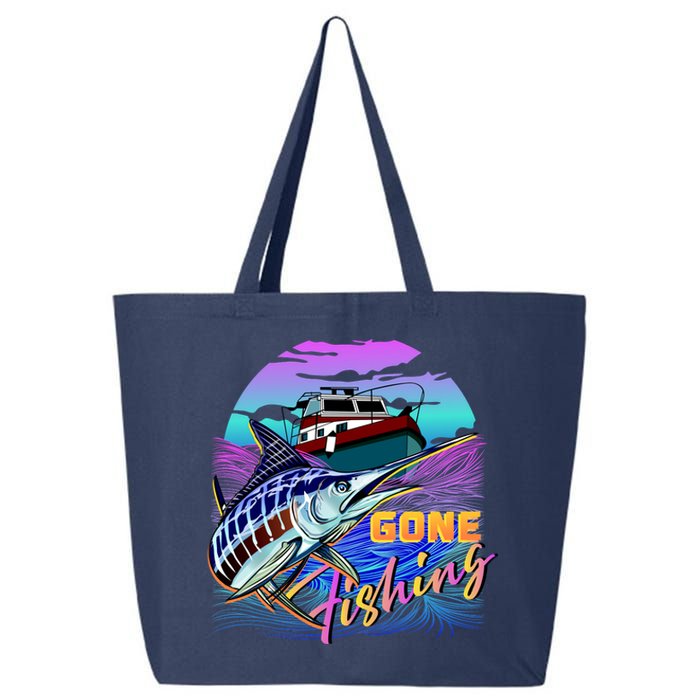 Gone Fishing Marlin Boat 25L Jumbo Tote