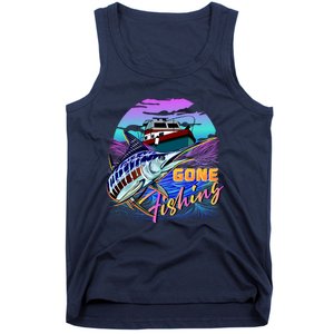 Gone Fishing Marlin Boat Tank Top