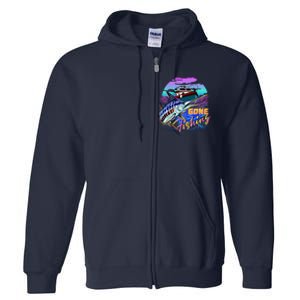 Gone Fishing Marlin Boat Full Zip Hoodie