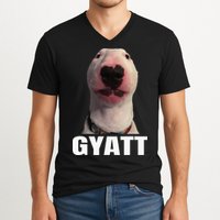 Gyatt Funny Meme Damn Trend Reaction Cringe Gyatt V-Neck T-Shirt