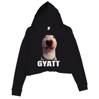 Gyatt Funny Meme Damn Trend Reaction Cringe Gyatt Crop Fleece Hoodie