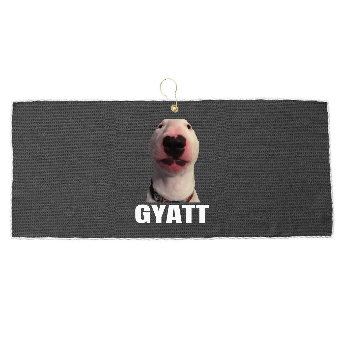 Gyatt Funny Meme Damn Trend Reaction Cringe Gyatt Large Microfiber Waffle Golf Towel