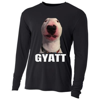 Gyatt Funny Meme Damn Trend Reaction Cringe Gyatt Cooling Performance Long Sleeve Crew