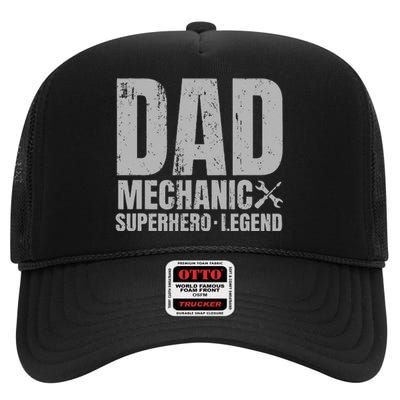 Gift For Mechanic Dad From Daughter Funny Family Gift High Crown Mesh Back Trucker Hat