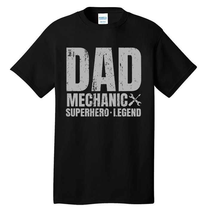 Gift For Mechanic Dad From Daughter Funny Family Gift Tall T-Shirt