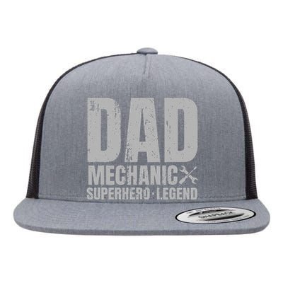 Gift For Mechanic Dad From Daughter Funny Family Gift Flat Bill Trucker Hat