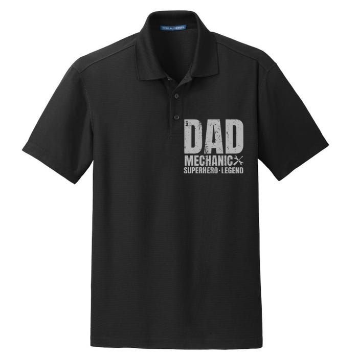 Gift For Mechanic Dad From Daughter Funny Family Gift Dry Zone Grid Polo