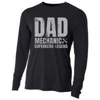 Gift For Mechanic Dad From Daughter Funny Family Gift Cooling Performance Long Sleeve Crew