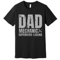 Gift For Mechanic Dad From Daughter Funny Family Gift Premium T-Shirt