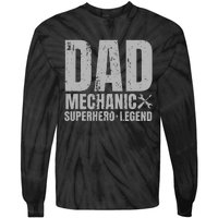 Gift For Mechanic Dad From Daughter Funny Family Gift Tie-Dye Long Sleeve Shirt