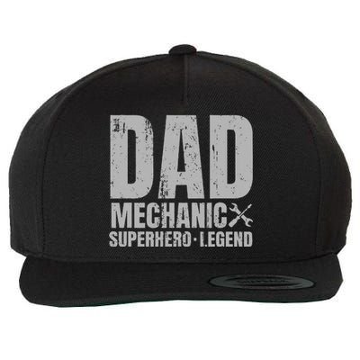 Gift For Mechanic Dad From Daughter Funny Family Gift Wool Snapback Cap