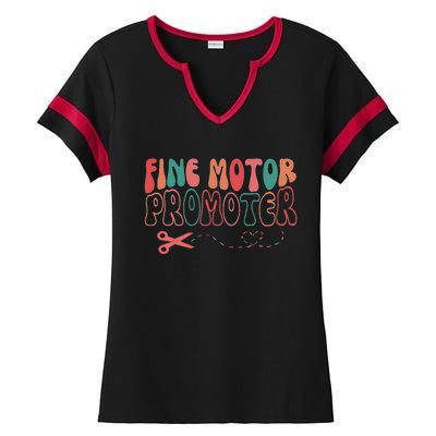 Groovy Fine Motor Promoter Occupational Therapy Ot Therapist Ladies Halftime Notch Neck Tee