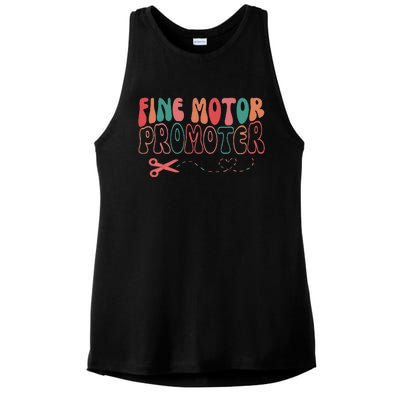 Groovy Fine Motor Promoter Occupational Therapy Ot Therapist Ladies PosiCharge Tri-Blend Wicking Tank