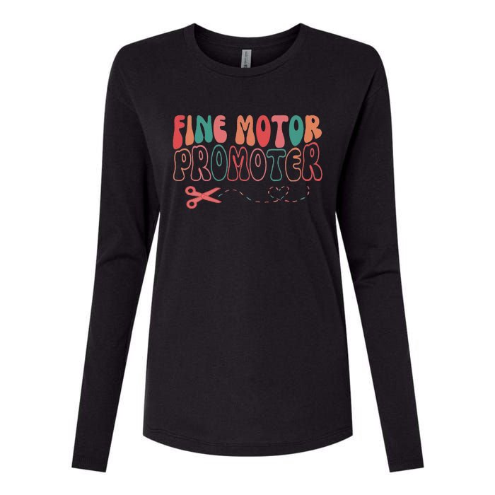 Groovy Fine Motor Promoter Occupational Therapy Ot Therapist Womens Cotton Relaxed Long Sleeve T-Shirt