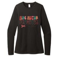 Groovy Fine Motor Promoter Occupational Therapy Ot Therapist Womens CVC Long Sleeve Shirt