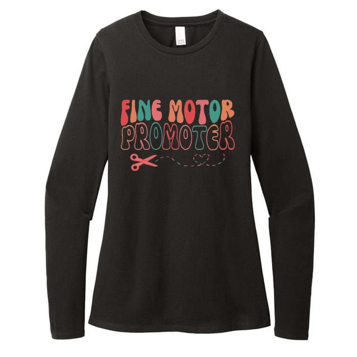 Groovy Fine Motor Promoter Occupational Therapy Ot Therapist Womens CVC Long Sleeve Shirt