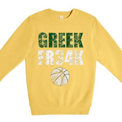 Greek Fr34k Milwaukee Wisconsin Basketball Championship Premium Crewneck Sweatshirt