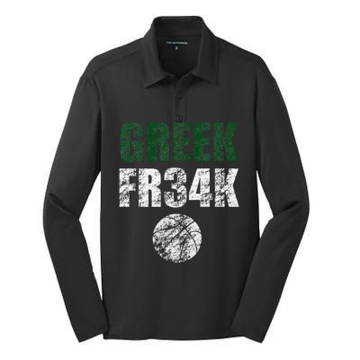 Greek Fr34k Milwaukee Wisconsin Basketball Championship Silk Touch Performance Long Sleeve Polo