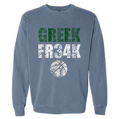 Greek Fr34k Milwaukee Wisconsin Basketball Championship Garment-Dyed Sweatshirt