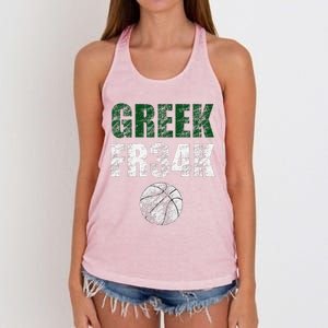 Greek Fr34k Milwaukee Wisconsin Basketball Championship Women's Knotted Racerback Tank