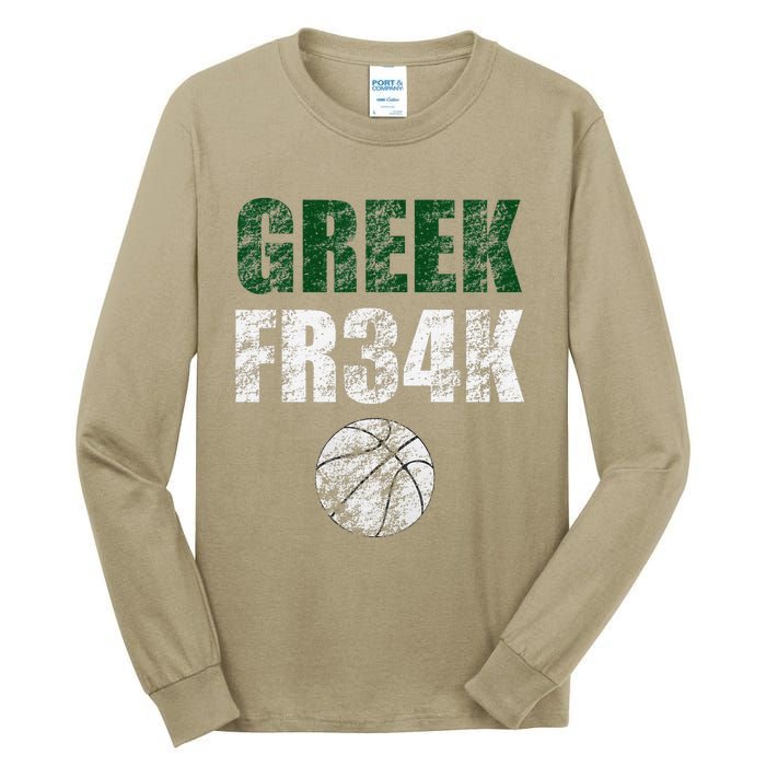 Greek Fr34k Milwaukee Wisconsin Basketball Championship Tall Long Sleeve T-Shirt