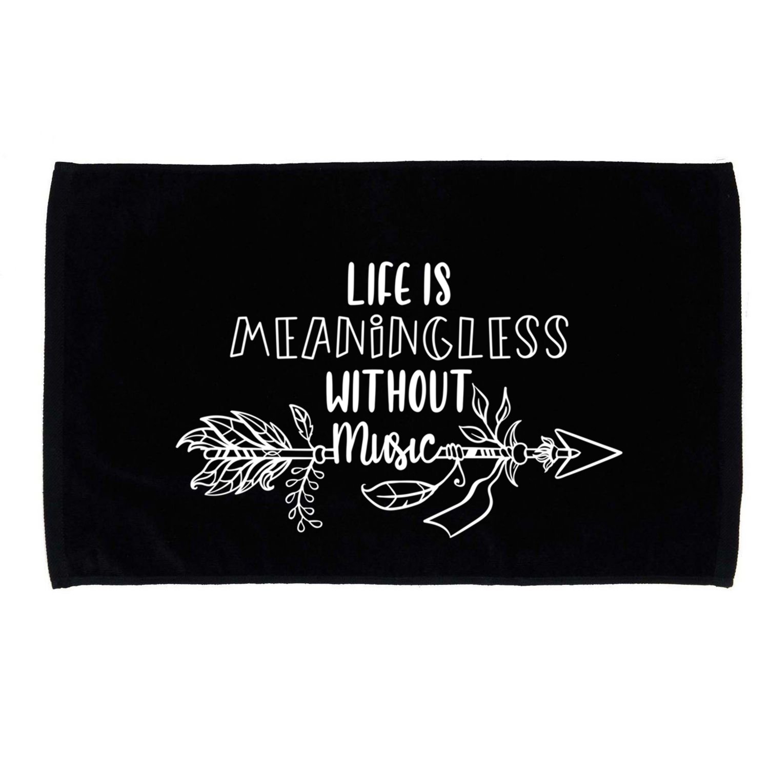 Gifts For Music Teachers Gift Life Is Meaningless Without Music Funny Gift Microfiber Hand Towel
