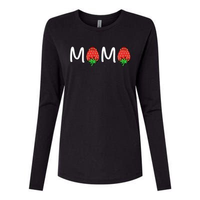 Gift For Mama Cute Strawberry Mama Meaningful Gift Womens Cotton Relaxed Long Sleeve T-Shirt