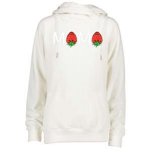 Gift For Mama Cute Strawberry Mama Meaningful Gift Womens Funnel Neck Pullover Hood