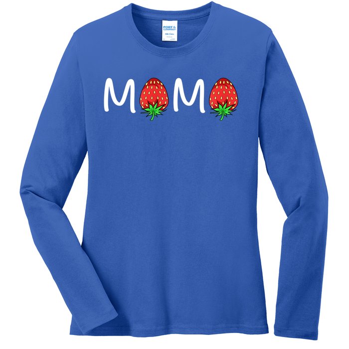 Gift For Mama Cute Strawberry Mama Meaningful Gift Ladies Long Sleeve Shirt